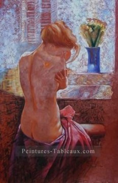 nd009eB Nu féminin impressionniste Peinture à l'huile